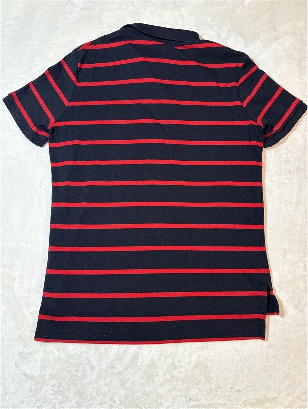 Polo Ralph Lauren Men's Striped Short Sleeve Polo Shirt Med Red/Blue